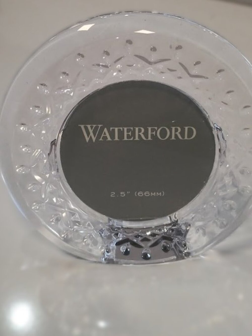 Waterford Crystal Lismore Frame Round, 2.5",  NEW